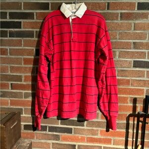 VINTAGE Lands End rugby shirt XXL